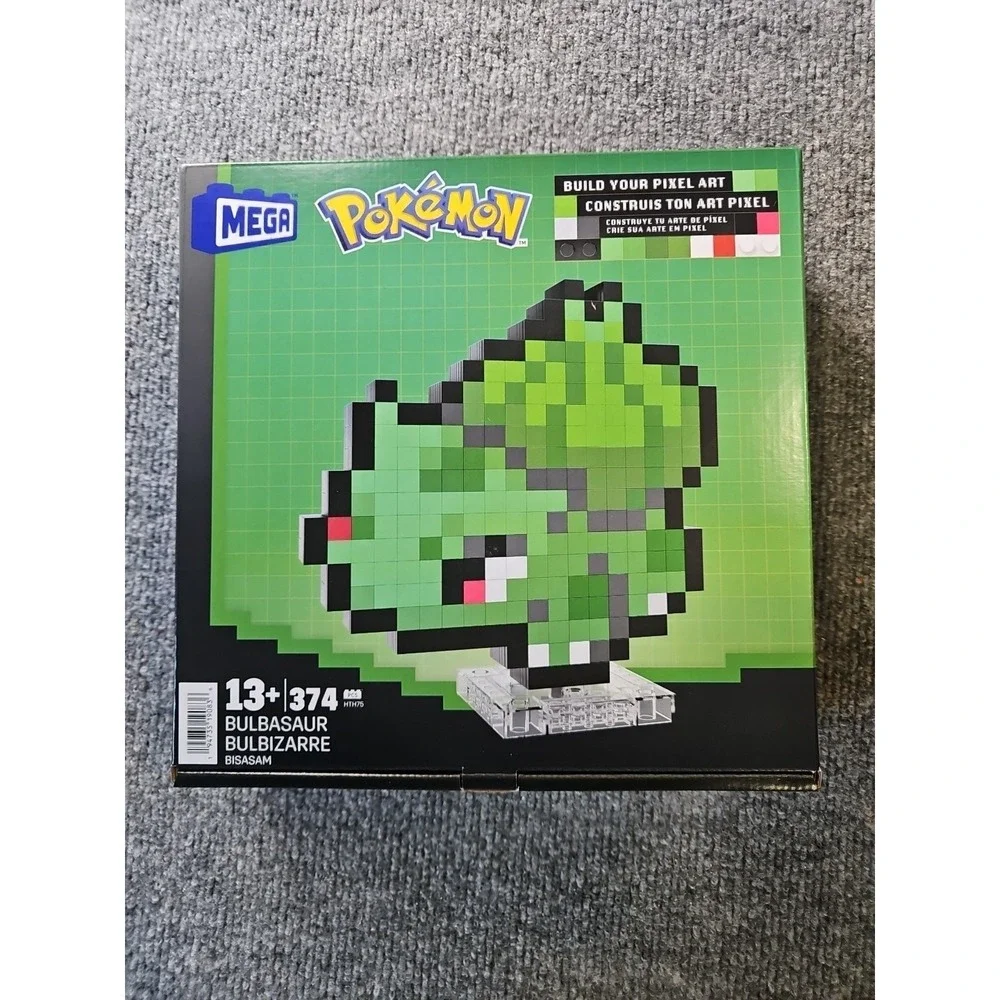 MEGA Pokemon Bulbasaur Building Pixel Art Toy Kit 374 pc. New In Box.‎ CB
